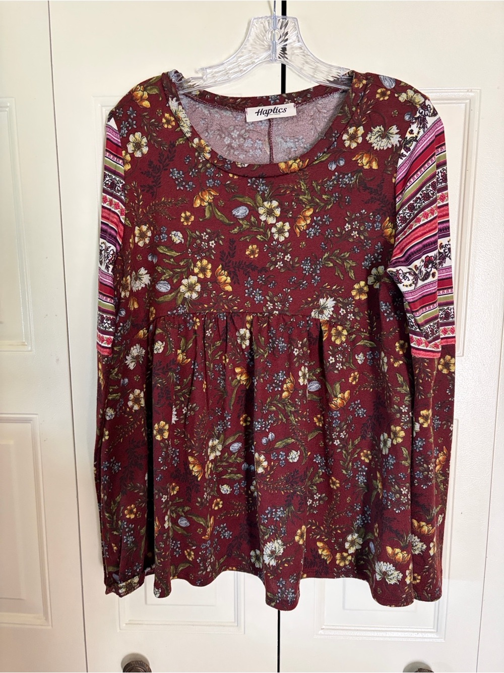 Y2K Boho Cottagecore Indie Haptics Fall Floral Eclectic Knit Relaxed Empire LG*